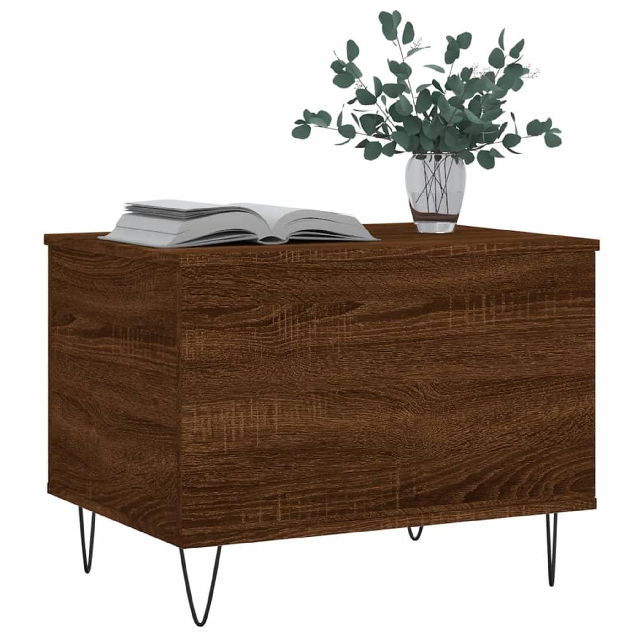 Voir la diapositive 4 : VIDAXL Table basse Chene marron 60x44,5x45 cm Bois d'ingenierie