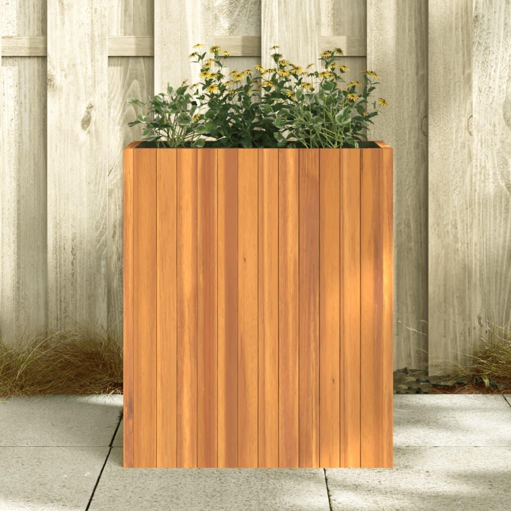 Voir la diapositive 3 : VIDAXL Jardiniere 59x27,5x70 cm bois massif d'acacia