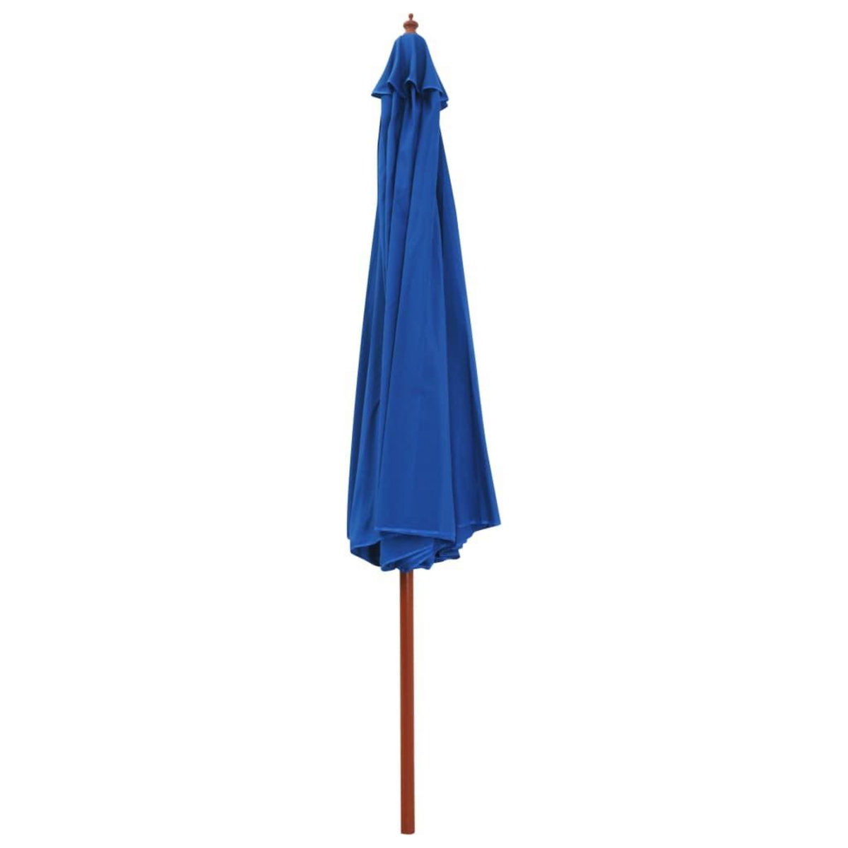 VIDAXL Parasol d'exterieur avec mat en bois 350 cm Bleu