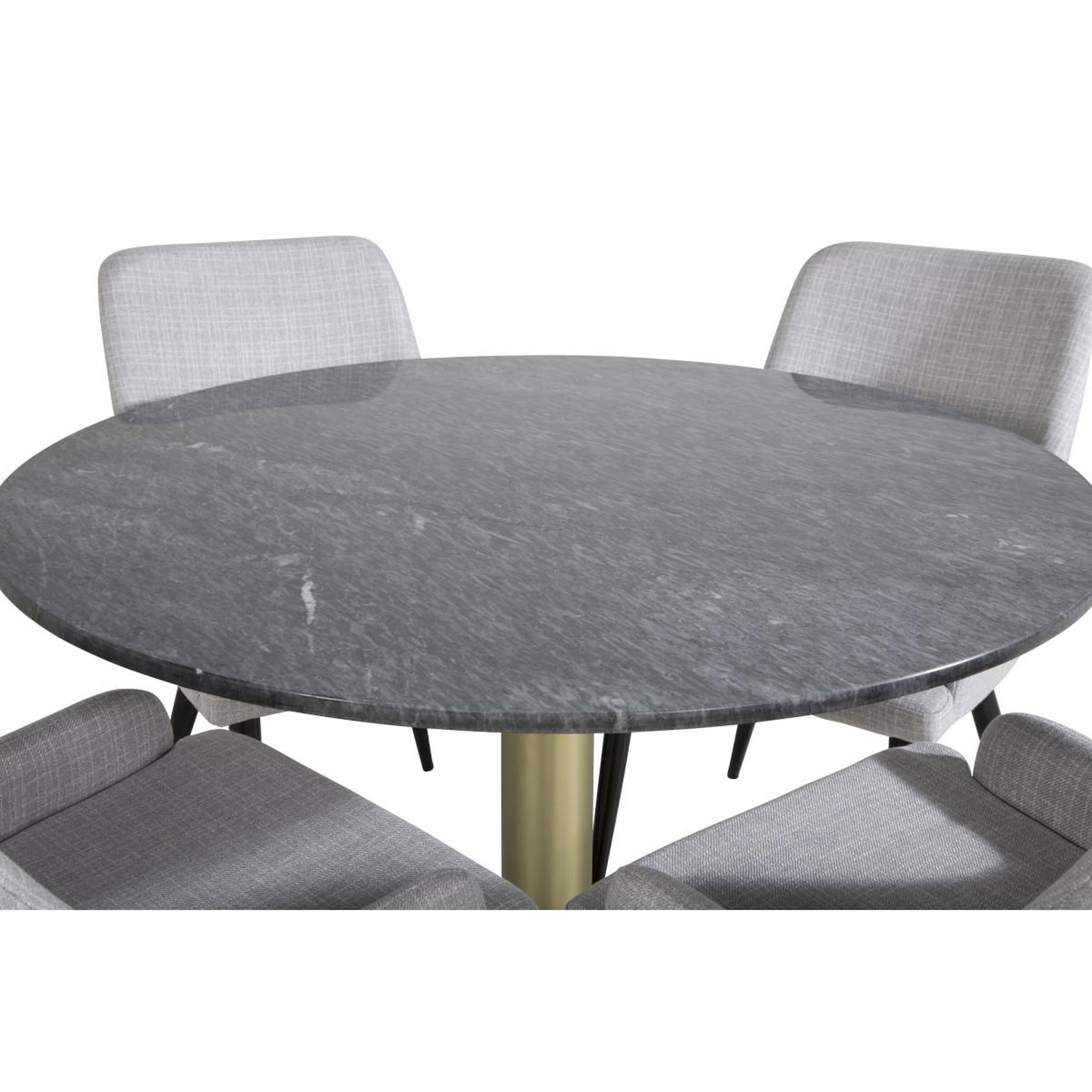 Voir la diapositive 3 : Paris Prix Ensemble table à manger & 4 chaises  estelle & plaza  106cm gris foncé & gris