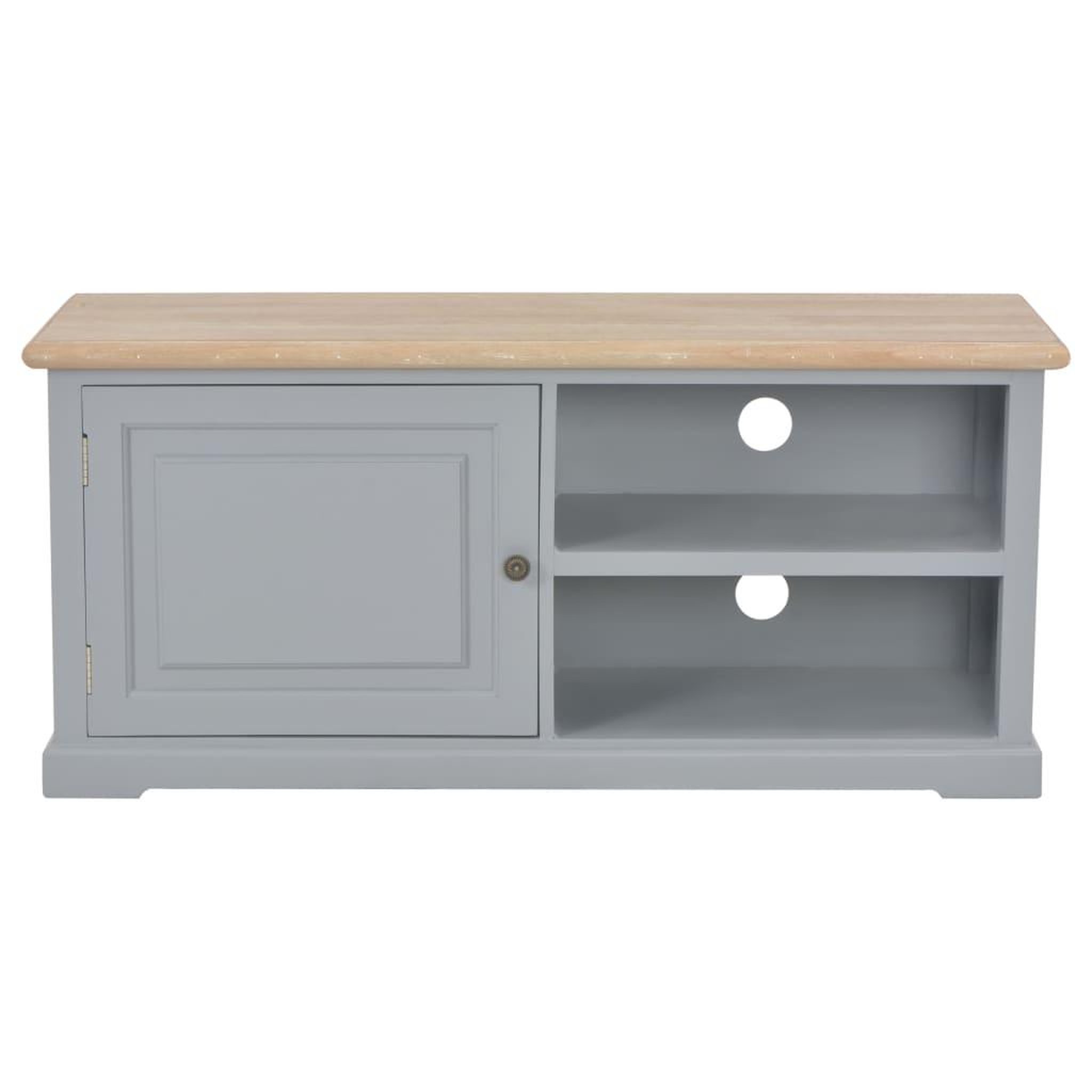 Voir la diapositive 3 : VIDAXL Meuble TV Gris 90x30x40 cm Bois