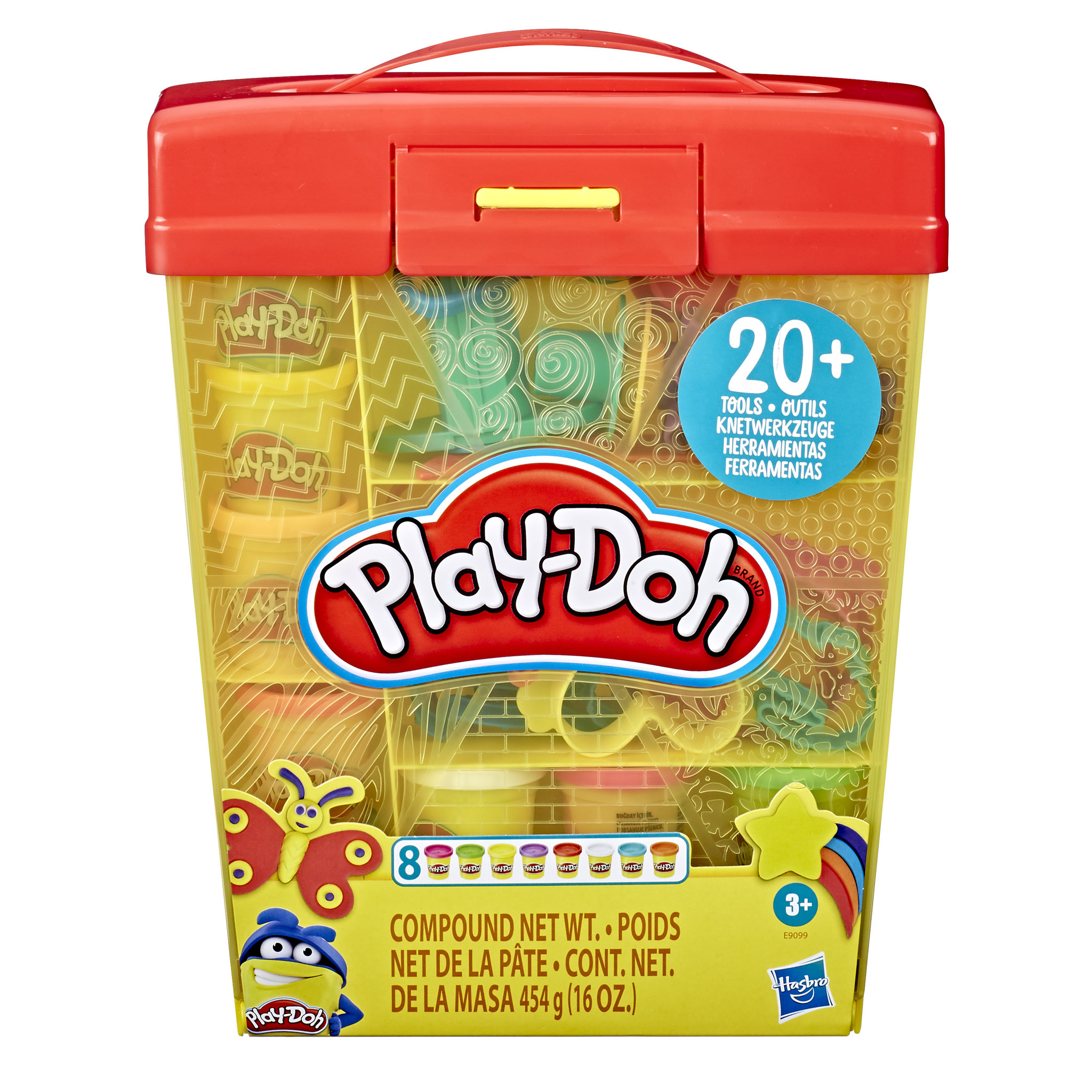 HASBRO Play-Doh Super Boite à accessoires et 8 pots de pâte à modeler