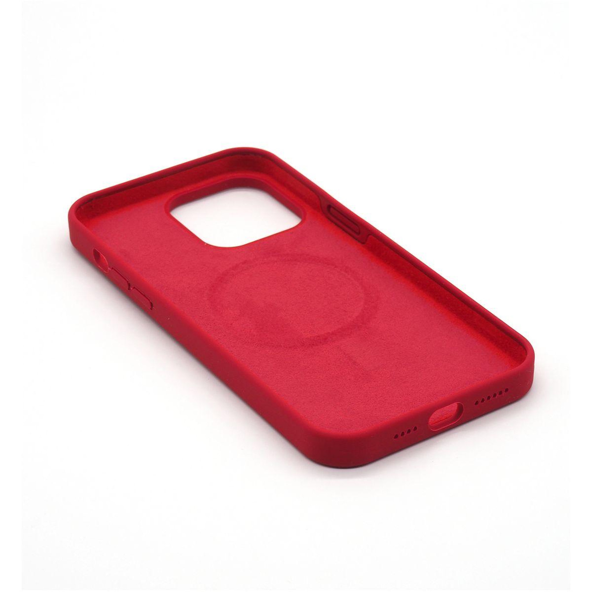 Voir la diapositive 3 : CASYX Coque iPhone 14 Plus silicone Rouge MagSaf