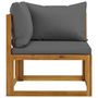 Voir la diapositive 5 : VIDAXL Salon de jardin 7 pcs avec coussin Bois d'acacia solide