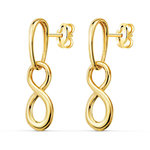 L'ATELIER D'AZUR Boucles d'Oreilles Or 18 Carats 750 Jaune - Pendantes - Motif Infini Infinity