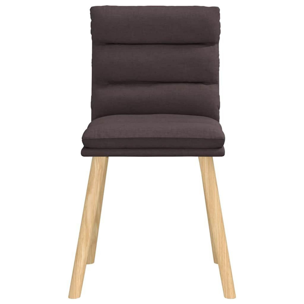 VIDAXL Chaises a manger lot de 2 marron fonce tissu