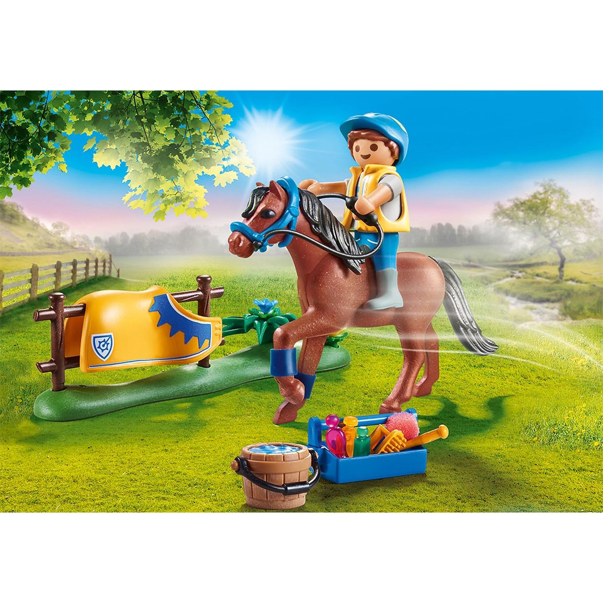PLAYMOBIL Country Cavalier avec poney brun