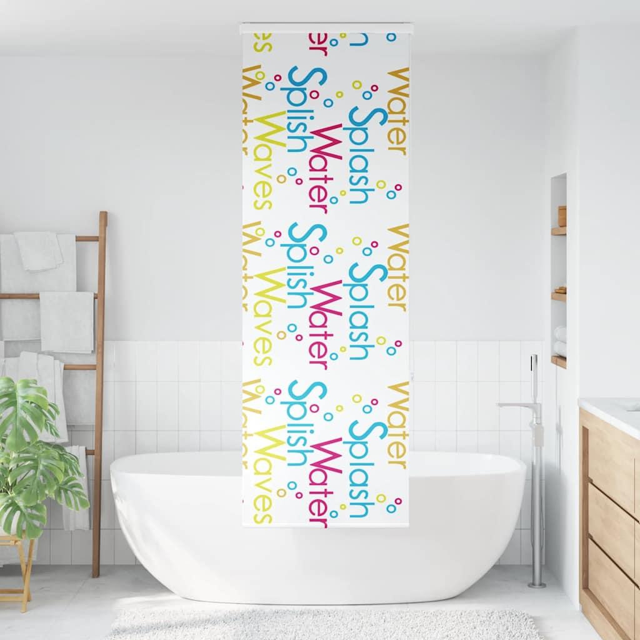 Voir la diapositive 2 : VIDAXL Store enrouleur de douche avec cassette largeur du tissu 66 cm