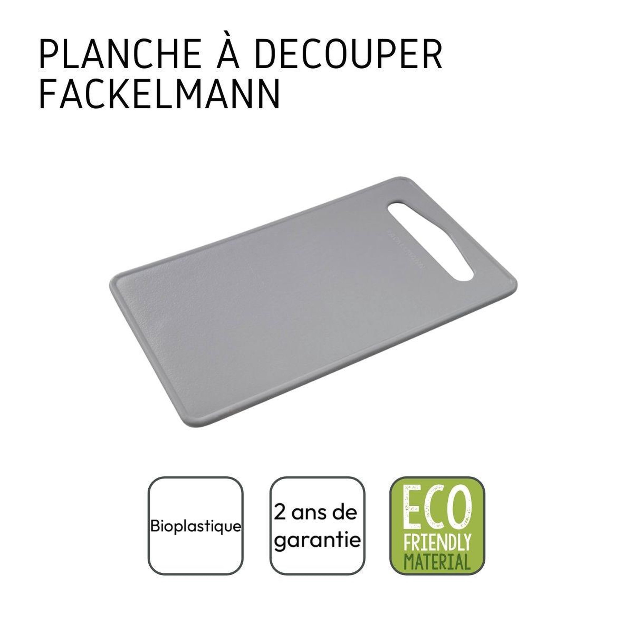 Voir la diapositive 4 : Fackelmann Petite planche à découper en bioplastique 24 x 14 cm fackelmann nature