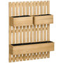 Voir la diapositive 1 : OUTSUNNY Jardinière murale avec treillis - lot de 3 jardinières murales - dim. 60L x 16l x 80H cm - bois sapin pré-huilé