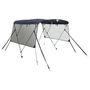 Voir la diapositive 2 : VIDAXL Toit bimini a 3 arceaux parois en maille 183x(137-152)x137 cm