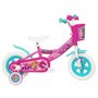Voir la diapositive 1 : Nickelodeon Vélo enfan - Modèle 10'' Pat Patrouille à l'effigie de Stella  pour enfant de 75/90 cm avec stabilisateurs - Panier avant - Sans frein et roue batons