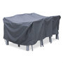 Voir la diapositive 1 : SWEEEK Housse de protection 175x124cm gris foncé - Bâche rectangulaire en polyester enduit PA pour tables de jardin Chicago et Bergamo