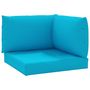 Voir la diapositive 2 : VIDAXL Coussins de palette lot de 3 bleu clair tissu oxford