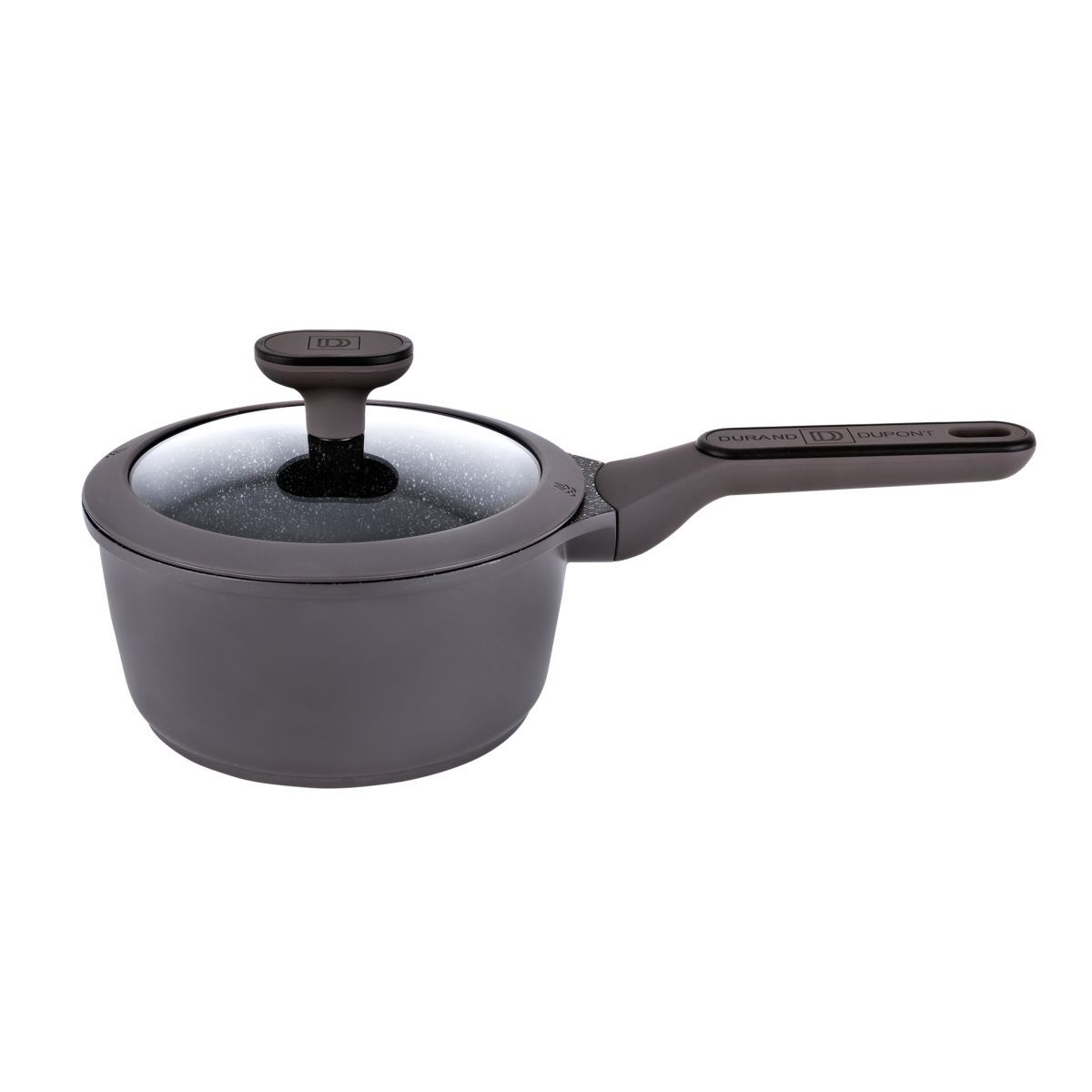 Fortus Casserole 18cm grise en fonte d'aluminium avec couvercle