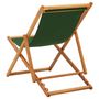 Voir la diapositive 4 : VIDAXL Chaise pliable de plage bois d'eucalyptus et tissu vert