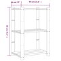 Voir la diapositive 6 : VIDAXL Support de rangement a 3 niveaux gris 60x38x90 cm bois de pin