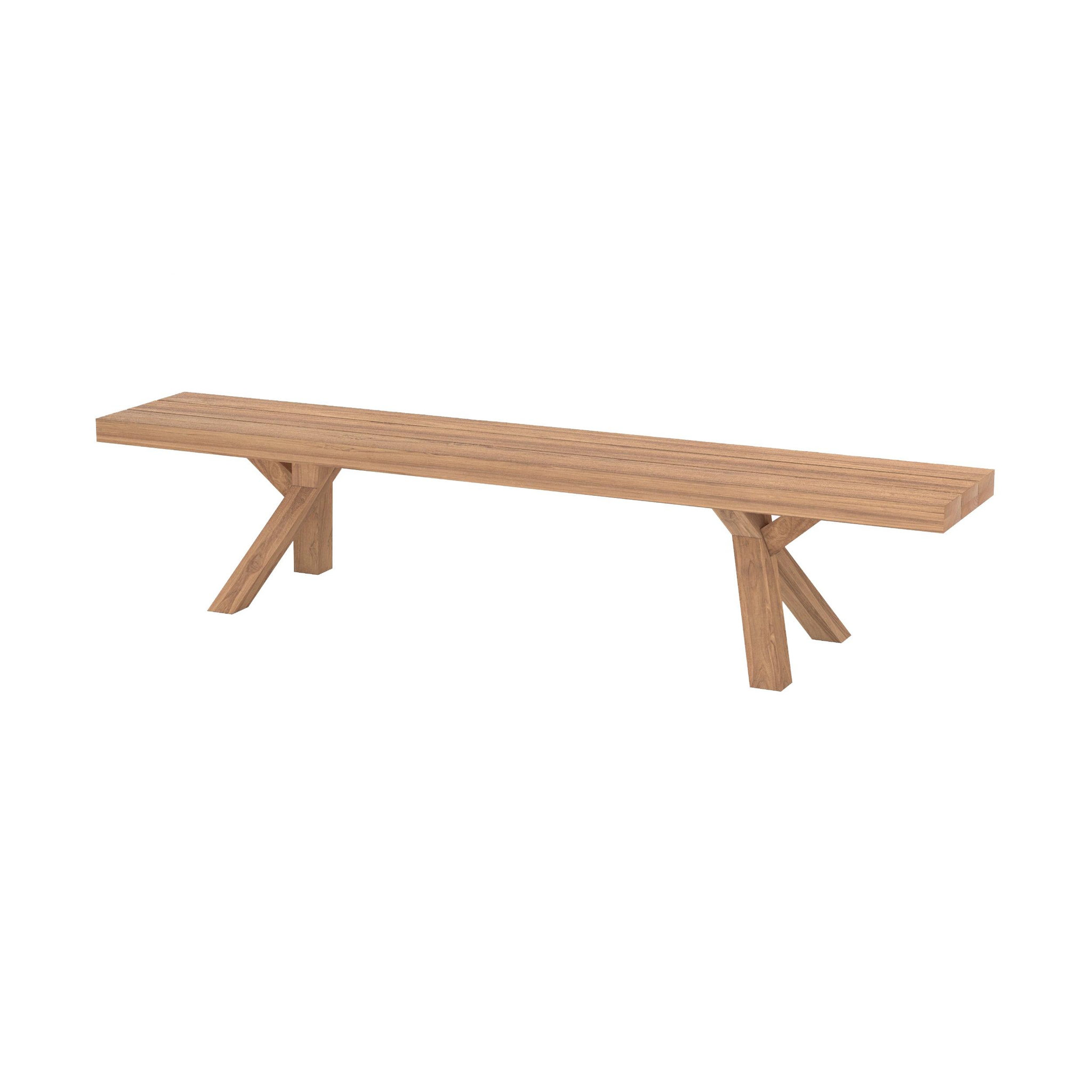 MAISON PAVANE Banc de jardin en bois de teck 4 personnes-soraya