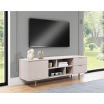 BEST MOBILIER Monica - meuble tv - beige - 4 niches et 2 portes - 150 cm. Coloris disponibles : Beige