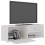 Voir la diapositive 5 : VIDAXL Meuble TV Blanc 120x34x37 cm Bois d'ingenierie