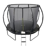 JUMP4FUN Trampoline 10Ft ø 305cm noire avec Echelle, Protection et Filet de sécurité