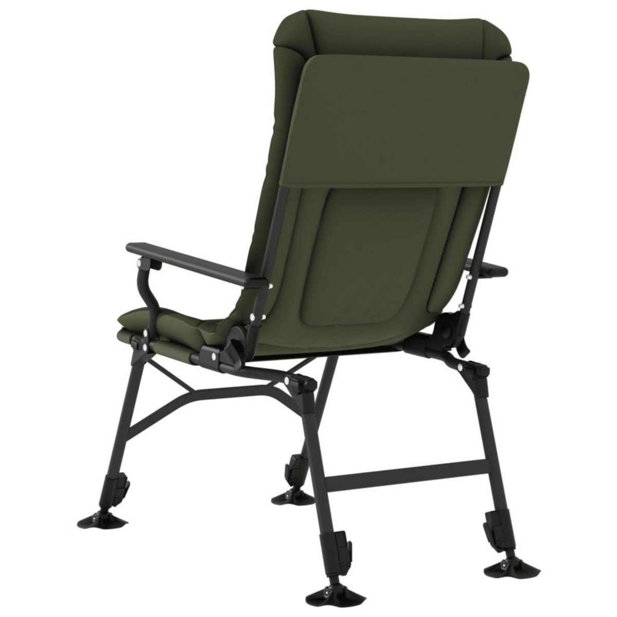VIDAXL Chaise de peche avec accoudoir pliable vert