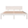 Voir la diapositive 4 : VIDAXL Cadre de lit sans matelas blanc bois de pin massif 140x190 cm