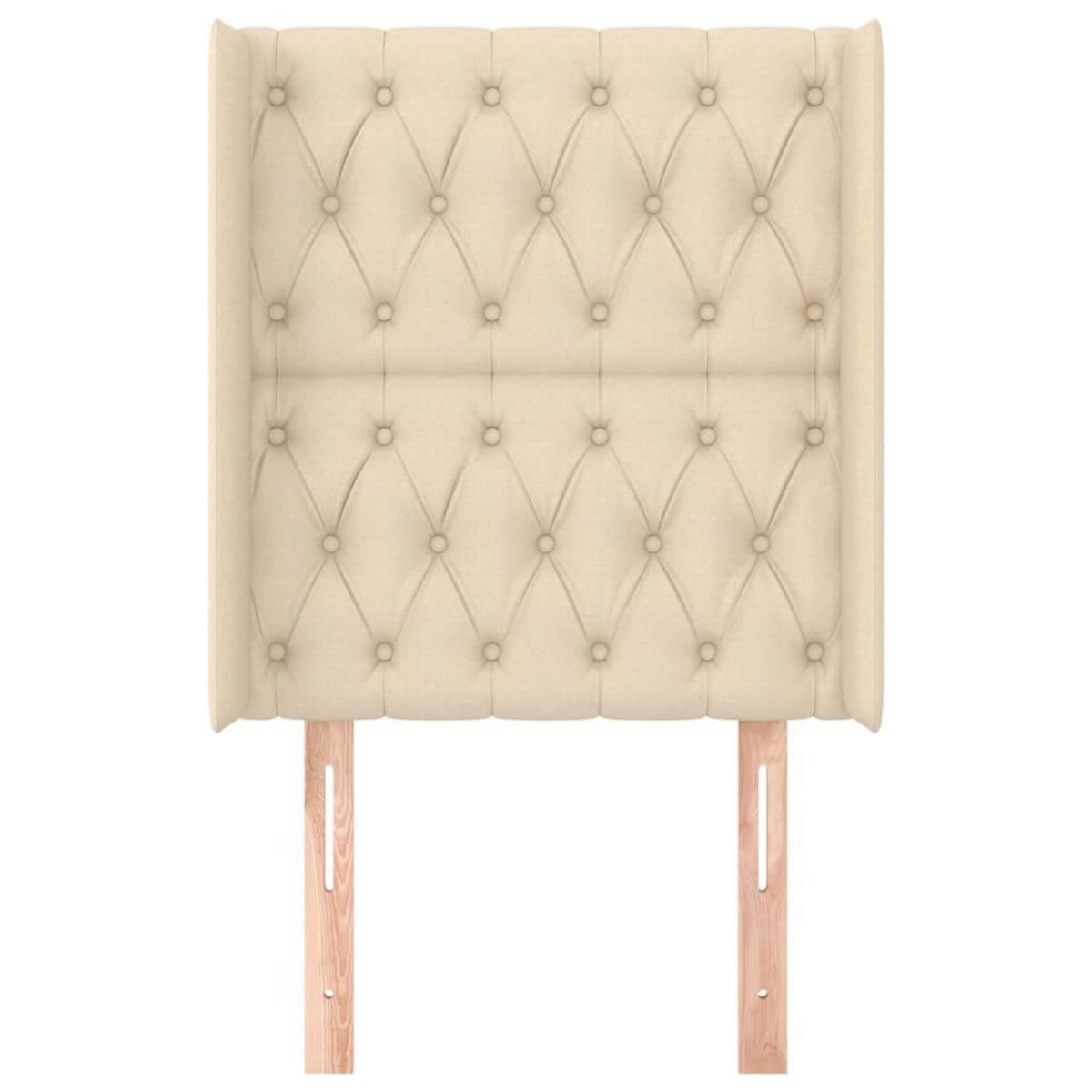 VIDAXL Tete de lit avec oreilles Creme 83x16x118/128 cm Tissu