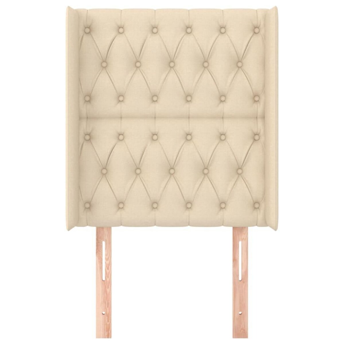 VIDAXL Tete de lit avec oreilles Creme 83x16x118/128 cm Tissu