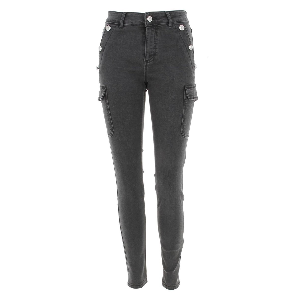 MORGAN Pantalon jeans Morgan Pema1 gris 7 125 pas cher Auchan
