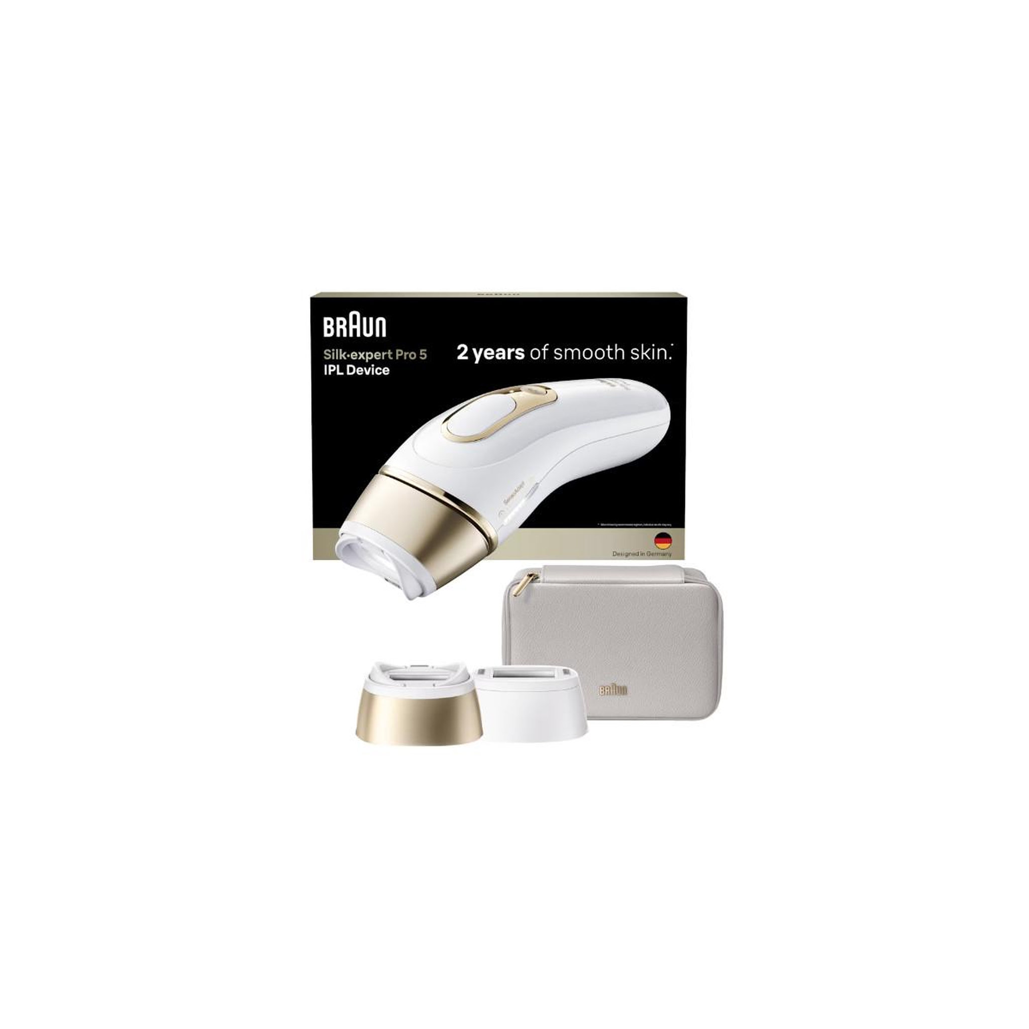 Voir la diapositive 2 : BRAUN Braun silk-expert pro pl5210 ipl lumière pulsée or, blanc