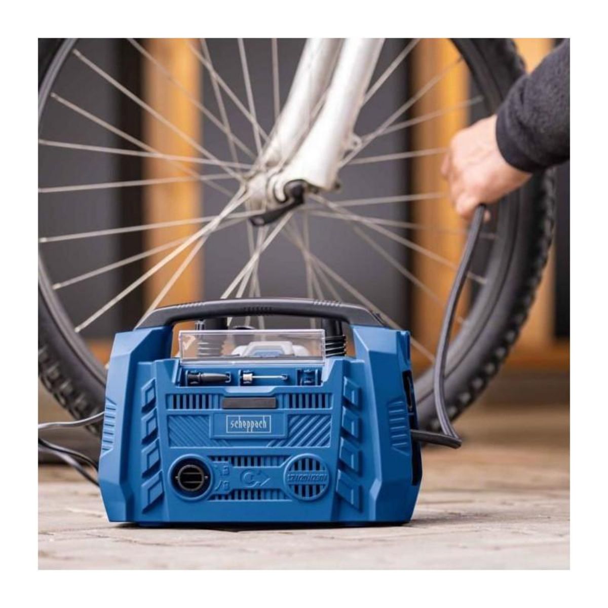 SCHEPPACH Compresseur electrique hybride SCHEPPACH 20V IXES 10 bars - Alim : bat/secteur/allume cigare - sans bat ni chargeur - Airforce 6