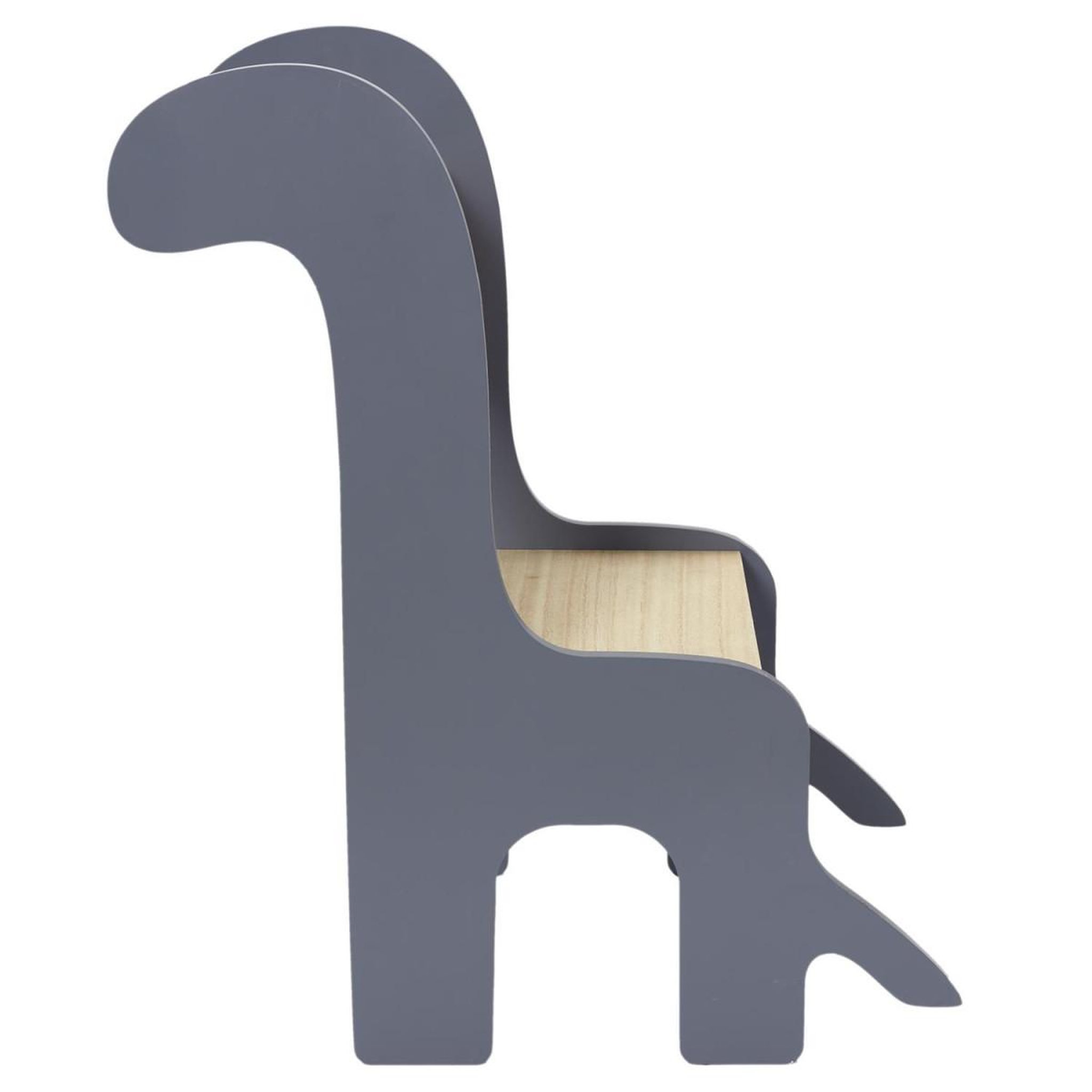 Voir la diapositive 3 : HOME DECO KIDS Chaise enfant design  dino  60cm gris & naturel