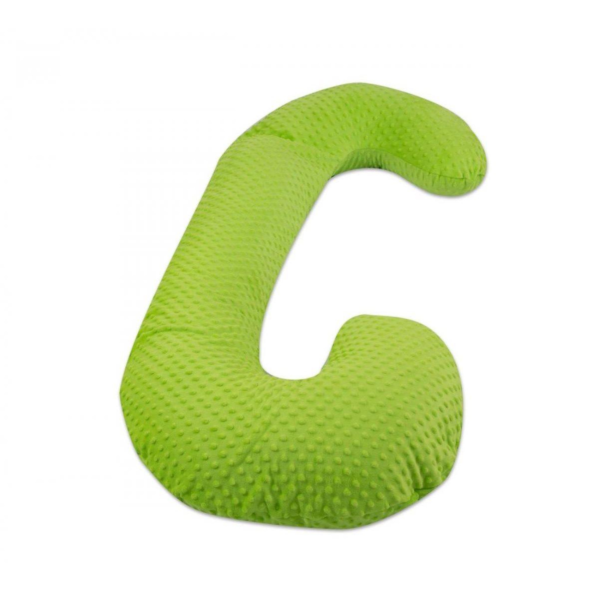 VELINDA Coussin Minky de maternité forme C vert