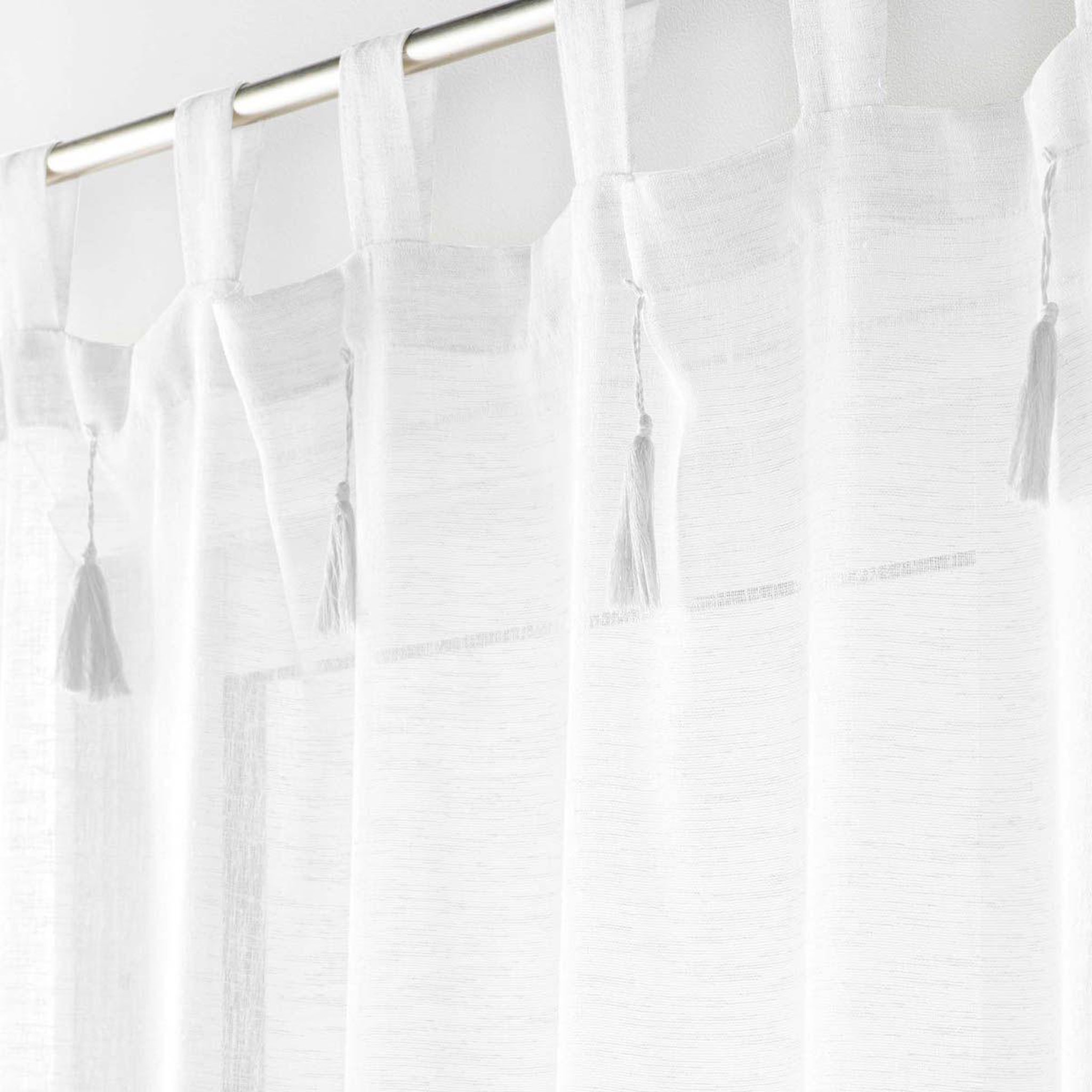 Voir la diapositive 2 : Douceur d'Intérieur Rideau voilage à passants  dalia  140x240cm blanc