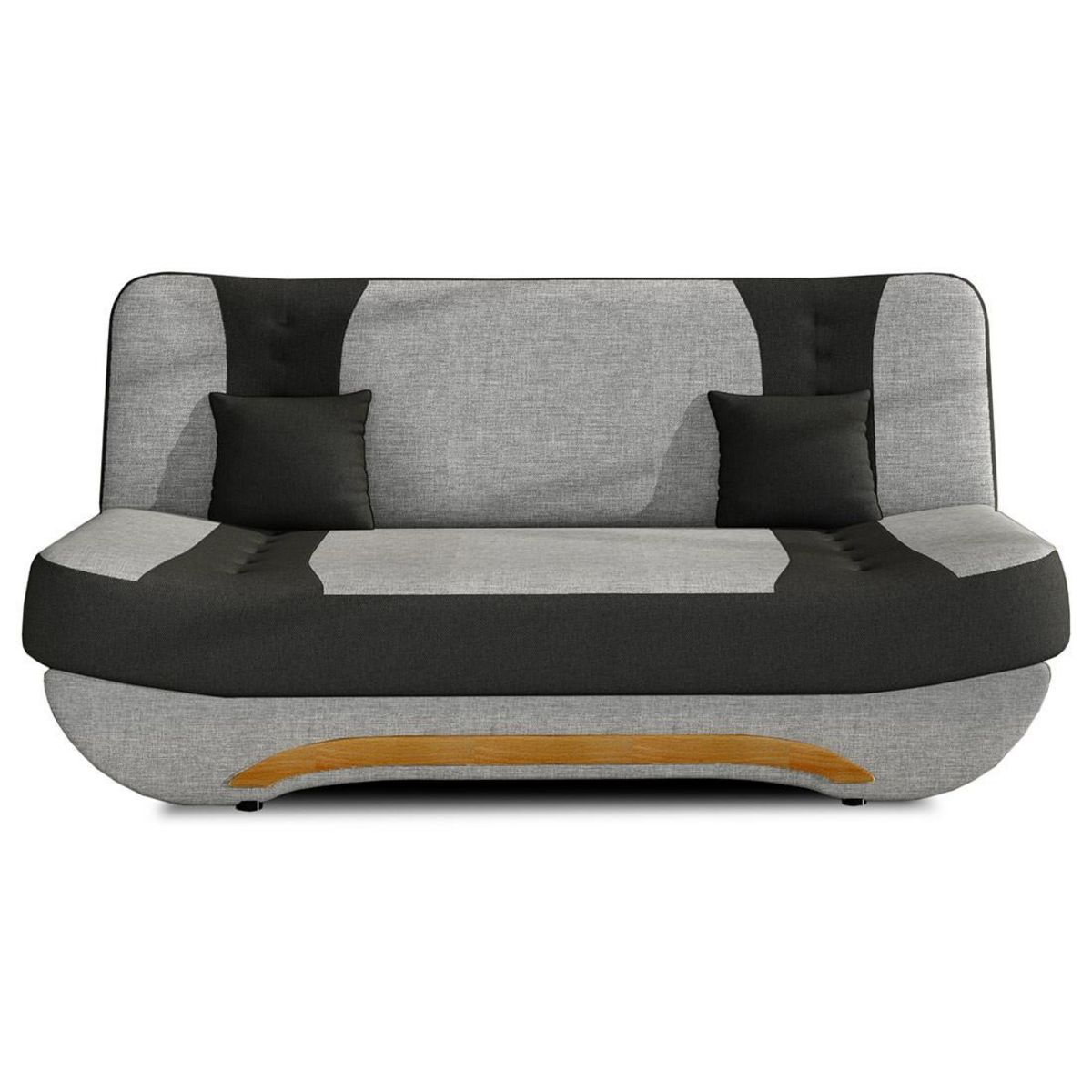 BEST MOBILIER Nelson - canapé convertible clic-clac 3 places en tissu