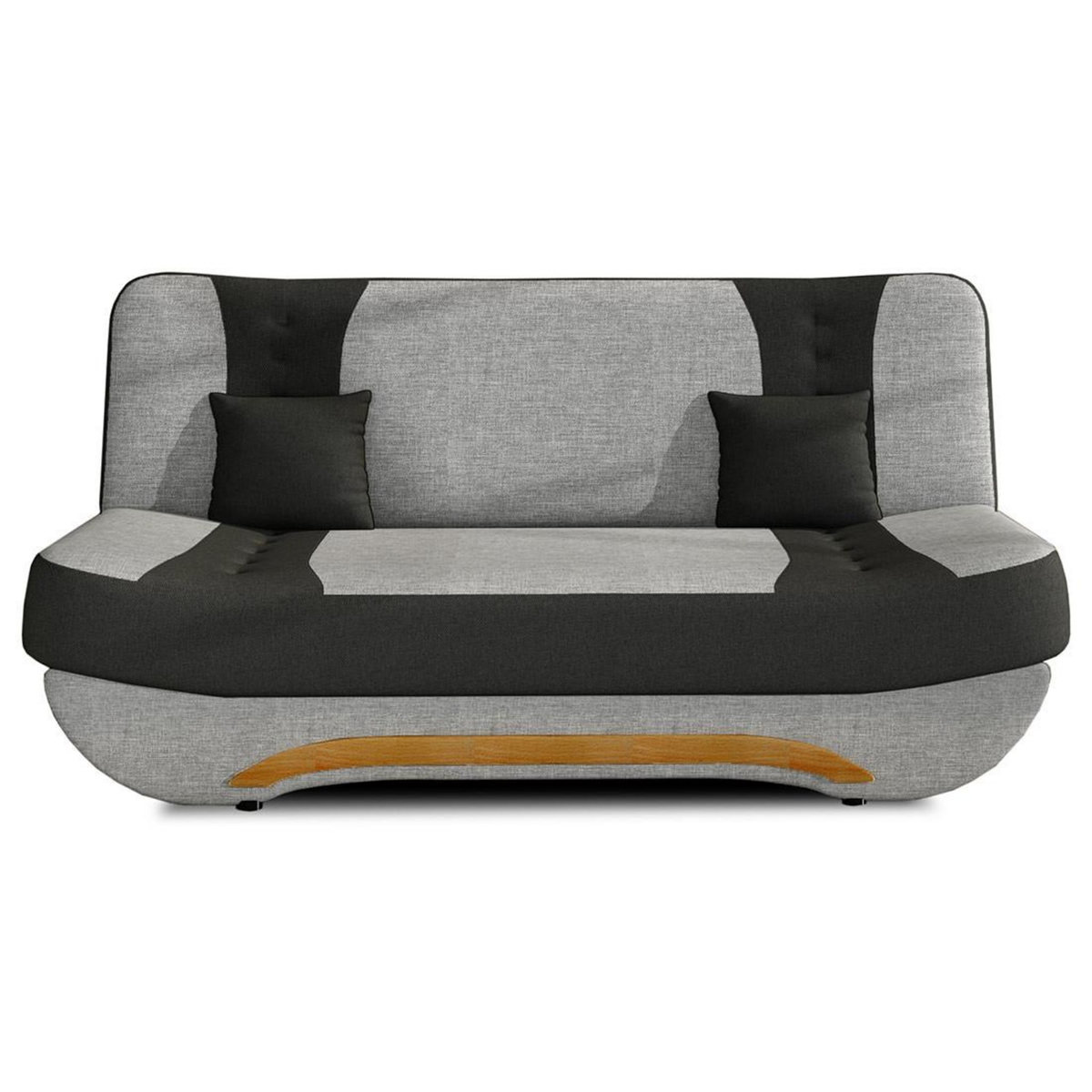 BEST MOBILIER Nelson - canapé convertible clic-clac 3 places en tissu