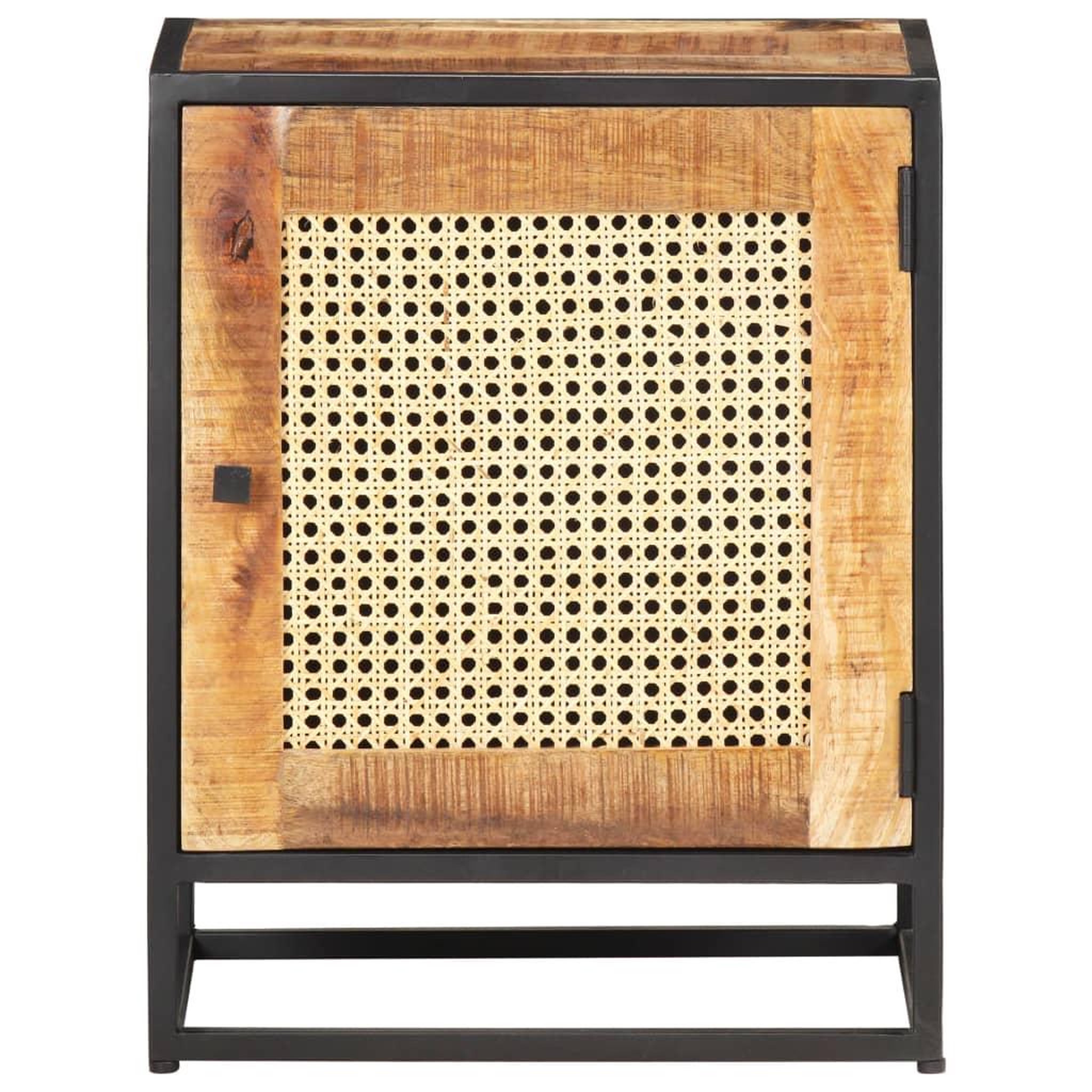 Voir la diapositive 3 : VIDAXL Table de chevet 40x30x50 cm bois de manguier et canne naturelle