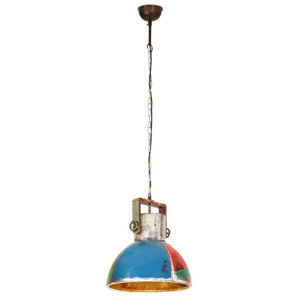 VIDAXL Lampe suspendue industrielle 25 W Multicolore Ronde 40 cm E27