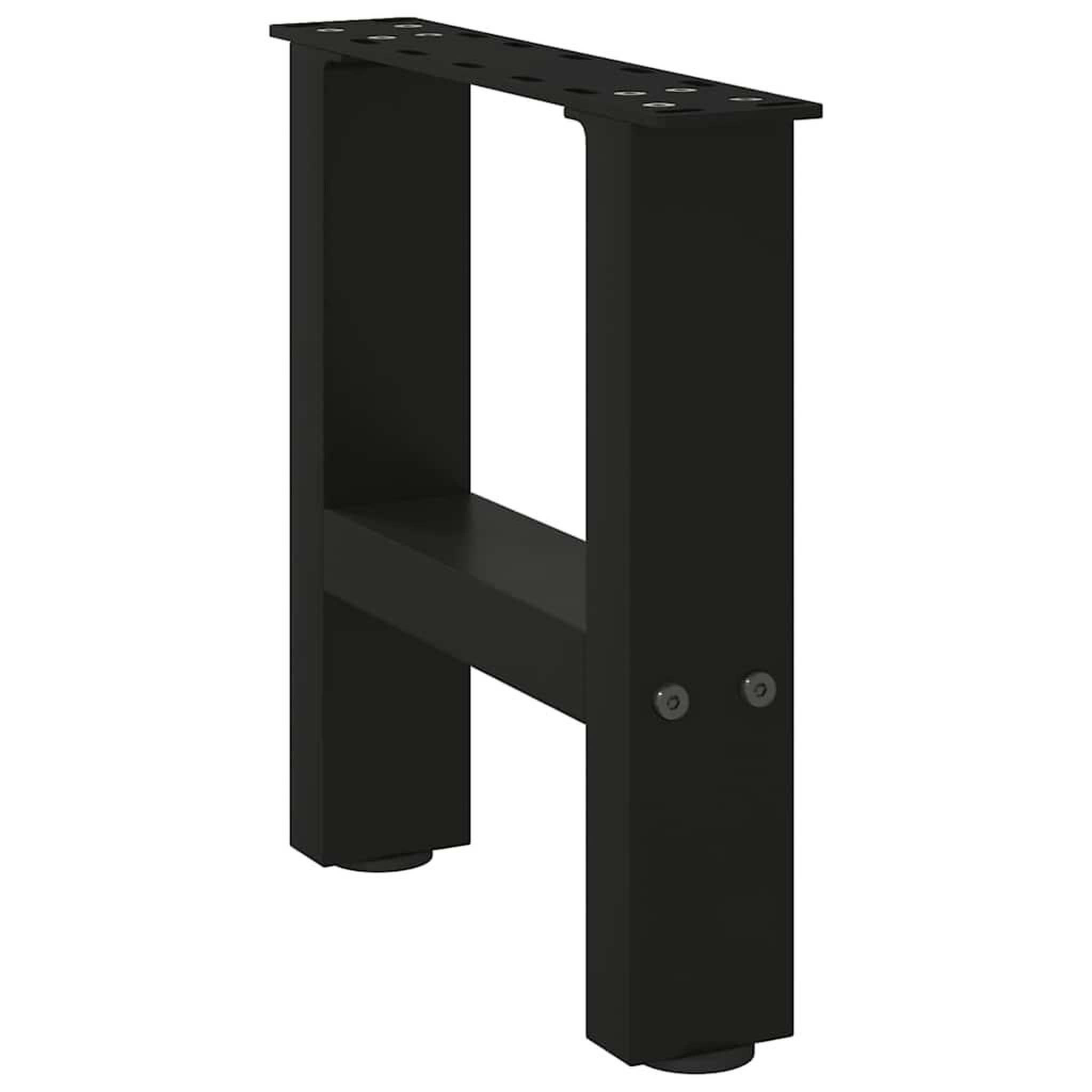 Voir la diapositive 3 : VIDAXL Pieds de table basse noir 2 pcs 40x(30-31) cm acier