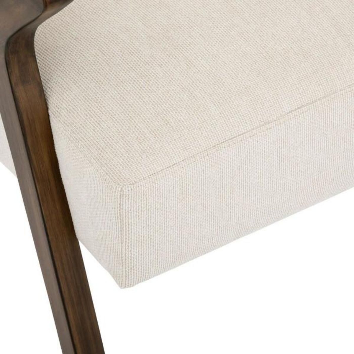 ATMOSPHERA Fauteuil Design  Orac  81cm Ivoire & Marron