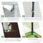 Voir la diapositive 6 : OUTSUNNY Serre de jardin serre à tomates porte zippée déroulante - 1x0,5x1,5m - acier PVC blanc transparent