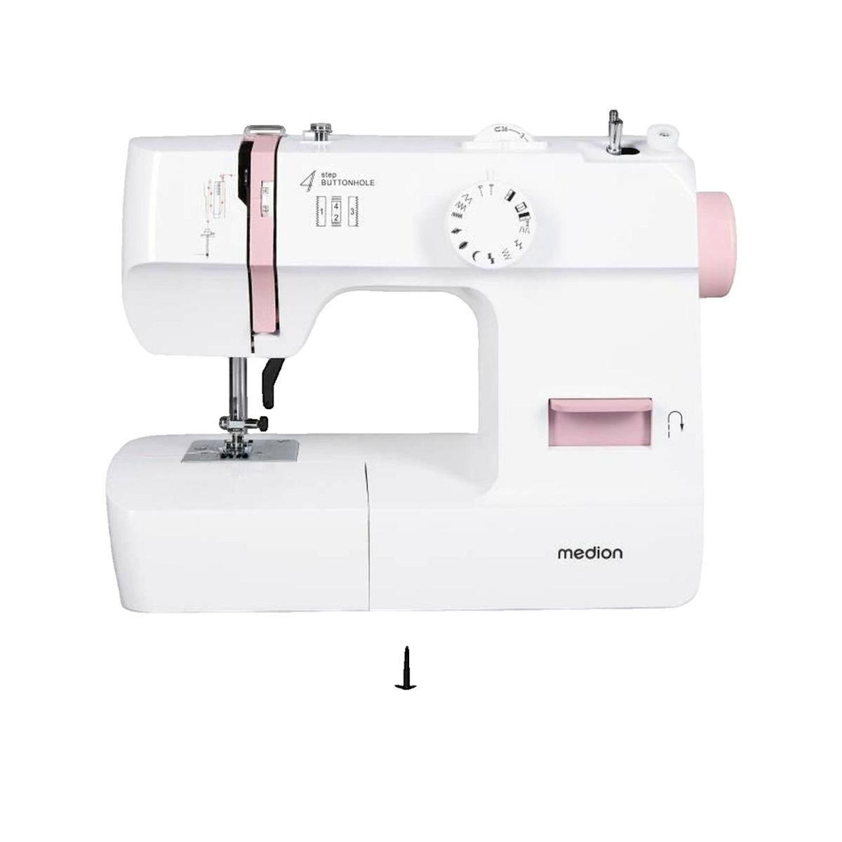 Medion Machine à coudre Medion SM70 Rose avec 12 points et éclairage LED
