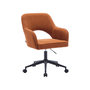 Voir la diapositive 1 : SWEEEK Chaise de bureau à roulettes velours côtelé , L 60 x P 62 x H 89 / 99cm