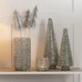 Voir la diapositive 4 : Paris Prix Sapin de Noël Déco à Paillettes  Ethel  32cm Argent