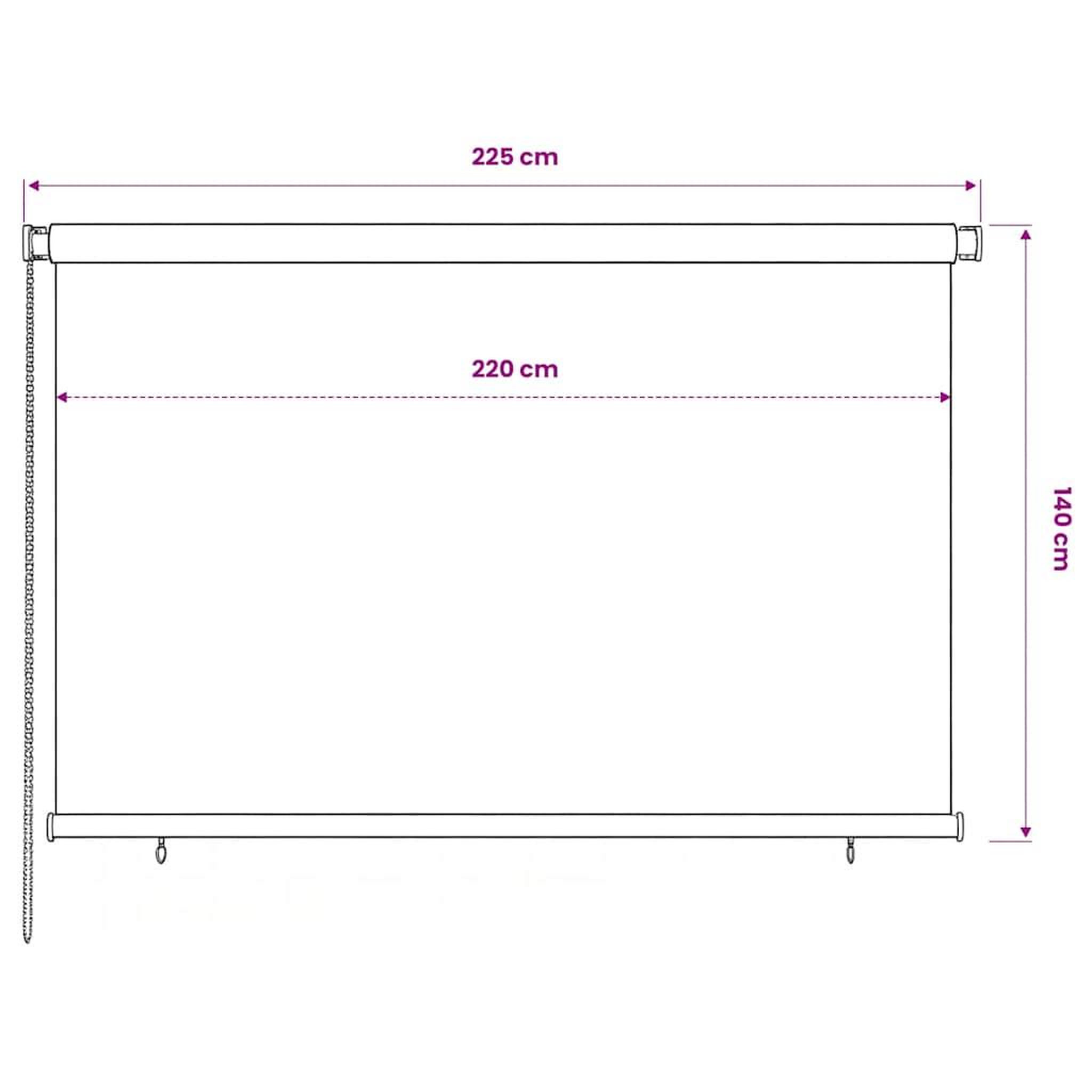 Voir la diapositive 6 : VIDAXL Store roulant d'exterieur 225 (l) x 140 (h) cm vert fonce hdpe