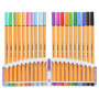 Voir la diapositive 2 : STABILO Lot de 20 stylos feutres pointe fine 0.4mm 10 éclatantes + 10 pastels Point 88 