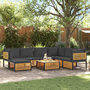 Voir la diapositive 1 : VIDAXL Salon de jardin avec coussins 8 pcs bois massif d'acacia
