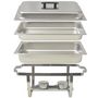 Voir la diapositive 5 : VIDAXL Ensemble de chauffe plats 4 pcs Acier inoxydable