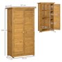 Voir la diapositive 3 : OUTSUNNY Armoire de jardin abri jardin remise pour outils sur pied 2 étagères portes persiennes toit bitumé étanche bois sapin pré-huilé